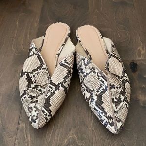 Zara snakeskin flats